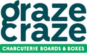 Graze Craze logo with the slogan "Charcuterie Boards & Boxes" beneath it.