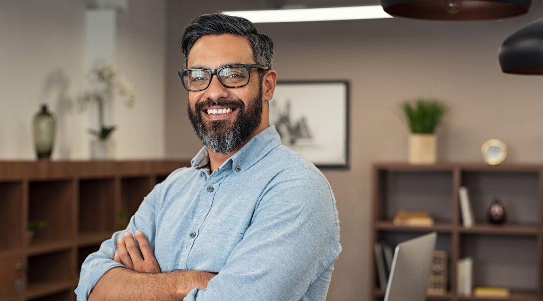 Male franchise business owner